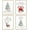 NO.00101, variant on Hieng Red Christmas Winter Unframed Wall Art Prints, Tree Bell Snowflake Posters for Home Bedroom Livingroom Decor Set of 4
