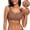 Brown, variant on Women's Scalloped Edge Wireless Jelly Bra, Seamless Comfort Full Coverage T-Shirt Bra, Soft Support Bra, Sizes S-3XL