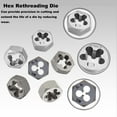 thumbnail image 4 of HUGFEGWE Hex Rethreading Die, UNF 5/16-24 Carbon Steel Thread Die, Hex Rethreading Die Machine Thread Die, Hexagon Taper Pipe, 1 Pcs CJB91-22815, 4 of 7
