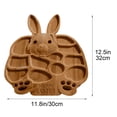 thumbnail image 3 of Wooden Easter Bunny Charcuterie Tray for Serving, Festive Bunny Food Tray for Table, Easter Cooked Food Platter for Family Gathering, Holiday, 3 of 7
