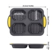thumbnail image 3 of Hamburger Bun Pan,Non-Stick Food Grade Silicone Bread Loaf Pan,4 Cavity Perforated Hamburger Bun Mold Bread pans for Homemade Bread Buns, 3 of 6