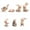 Grey, variant on 7PCS Rabbit Toy Figure, Lovely Bunny Figurines Playset, Decorative Birthday Cake Topper, Miniature Garden Animal Decoration Gift for Kids Christmas, Easter, Party