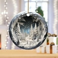 thumbnail image 4 of Kedshhgu Christmas Forest Snowhouse Nativity Pendant Circular Flat Acrylic Christmas Tree Hanging Decoration Home Office Table Decor Winter Holiday Birthday Party Gifts Supplies, 4 of 6