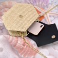 thumbnail image 4 of Womens Straw Bag Fashion Woven Hexagonal Handbags Casual Versatile Elegant Shoulder Crossbody Bag Tassel Chain Bag, 4 of 6