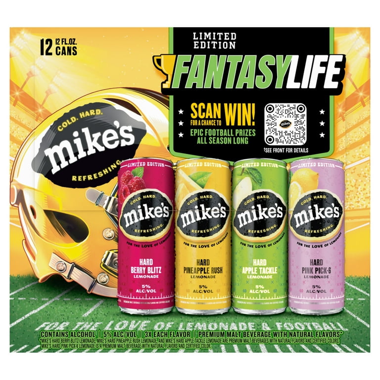 Mike's Hard Lemonade Fantasy Life Pack, 12 Pack, 12 fl oz Cans, 5
