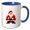Blue/White, variant on 3drose, Mid-century Modern Kitschy Santa Claus, 11oz Mug