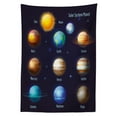 thumbnail image 3 of Ambesonne Science Tablecloth Rectangular Table Cover, Solar System and Sun, 60"x90", Multicolor, 3 of 4