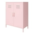 thumbnail image 2 of Novogratz Cache 2 Door Metal Locker Storage Cabinet, Bashful Pink, 2 of 9
