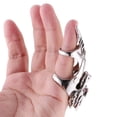 thumbnail image 3 of MERIGLARE 2x Dragon Head Red Stone Eye Finger Rings Gothic Party Band Jewelry, 3 of 9