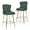 Green 0, variant on Dining Chairs Bar Stools Set of 2, Velvet Counter Height Bar Stools with Metal Legs, Button Tufted and Nailheads Trim, Wing-Back Bar Chairs for Kitchen Island Dining Room Pub, Green,Dining Room Seati