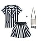 thumbnail image 3 of New BBeetlejuice 2 Roleplaying Kids Costume Girl Cosplay Troublemaker Demon Pleated Skirt+Wig Suits Child Halloween Funny Clothe, 3 of 5