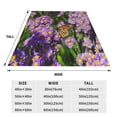 thumbnail image 3 of Fuzoiu butterflies and Gardens Print Ultra-Soft Micro Fleece Blanket,All Seasons Flannel Throw, Lightweight Blanket for Bed, Sofa, Couch, Movie Night, Camping, and Travel-80"x60", 3 of 7