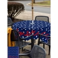 thumbnail image 5 of Outdoor Tablecloth with Umbrella Hole for Patio/Picnic/Party/Camping, 4th of July Waterproof Table Cloth Square Cover Washable, Independence Day American Patriotic Stars Blue (54"x 54"), 5 of 8