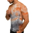 thumbnail image 6 of cocolona Womens and Mens Tie Dye Print T-shirt Summer Short Sleeve Crew Neck Tops Fashion Casual Vintage Tees Blouses, 6 of 8