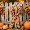 thumbnail image 6 of 2026 Halloween Indoor Decorations Thanksgiving Decorations Home Decor Faux Ribbon Ornaments Season Pumpkin Wreath Bow, 6 of 6