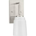 thumbnail image 4 of Spenser Collection One-Light Brushed Nickel Industrial Vanity Light, 4 of 9