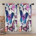 thumbnail image 5 of Blackout Kids Curtains,Purple Butterfly Rose Pattern Childrens Insulated Curtains Set Of 2,Bedroom Essentials,Toddler Room Decor 52"x63", 5 of 5