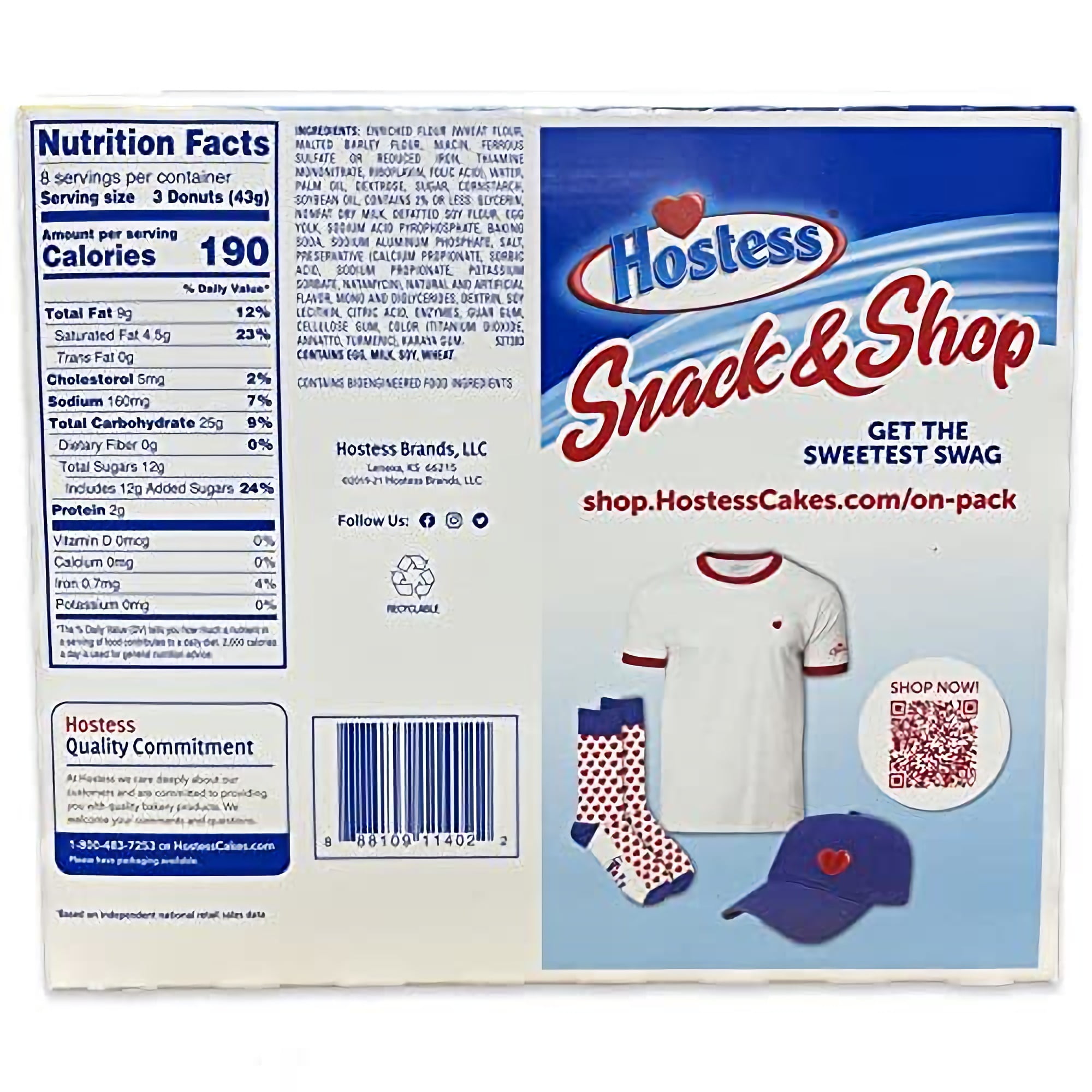 Hostess Powdered Donettes Bulk Value Pack | 96 Total Donuts