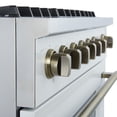 thumbnail image 5 of Marco 36-Inch Gas Range White & Antique Brass Design, 6 Burners 67,000 BTU, 5.36 cu.ft. Convection Oven, 5 of 5
