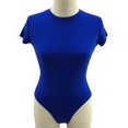thumbnail image 3 of Aayomet Bodycon Jumpsuit For Women Women Short-sleeved Solid Jumpsuit Basic Nightclub Bodysuits Clothes,bule L, 3 of 5