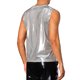 thumbnail image 3 of Camisetas sin mangas metálicas INSPIRE CHIC para hombres, camiseta holográfica, chaleco brillante para fiesta disco, plateado S, 3 of 4