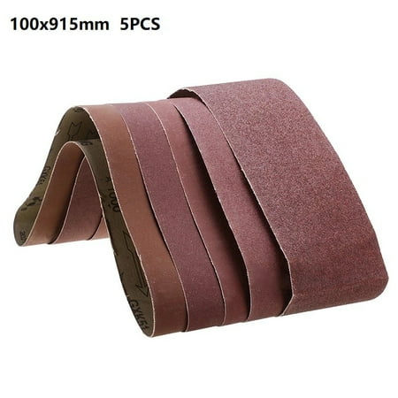 

Goodhd 5Pcs 100x915mm Sanding Belts 80 120 240 600 1000Grit For Wood Grinding