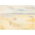 thumbnail image 2 of Joseph Mallord William Turner 14x11 Gold Ornate Wood Frame and Double Matted Museum Art Print Titled - A Yorkshire River (C. 1827), 2 of 4
