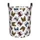 thumbnail image 1 of Fotbe Bulldog Sunglasses Face Cesto de Ropa con Asas, Cesto Impermeable de Gran Capacidad, Bolsa de Lavado para Dormitorio, Cesto de Ropa con Ruedas y Asas-Small, 1 of 6
