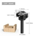 thumbnail image 3 of 4 Flutes CNC Spoilboard Surfacing Router Bit Slab Flattening Router Bit with 1" 1-1/2" 1-25/32" Cutting Diameter, 3 of 10