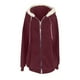thumbnail image 4 of Chaquetas para mujer Abrigo cálido de invierno Chaqueta con capucha y cremallera de felpa de talla grande suelta Abrigo Odeerbi  ODB-3, 4 of 5