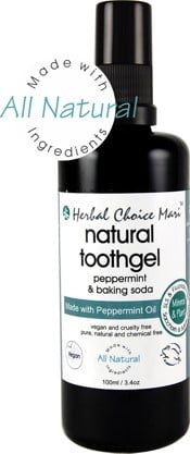 Herbal Choice Mari Natural Toothgel Peppermint & Baking Soda 100ml/ 3.4oz