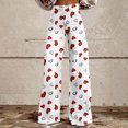 thumbnail image 2 of Trousers Pants for Women, Audhol Ladies' Small Fresh Casual Wide Leg Pants with Pockets Work Pants Women Watermelon Red 3XL, 2 of 8