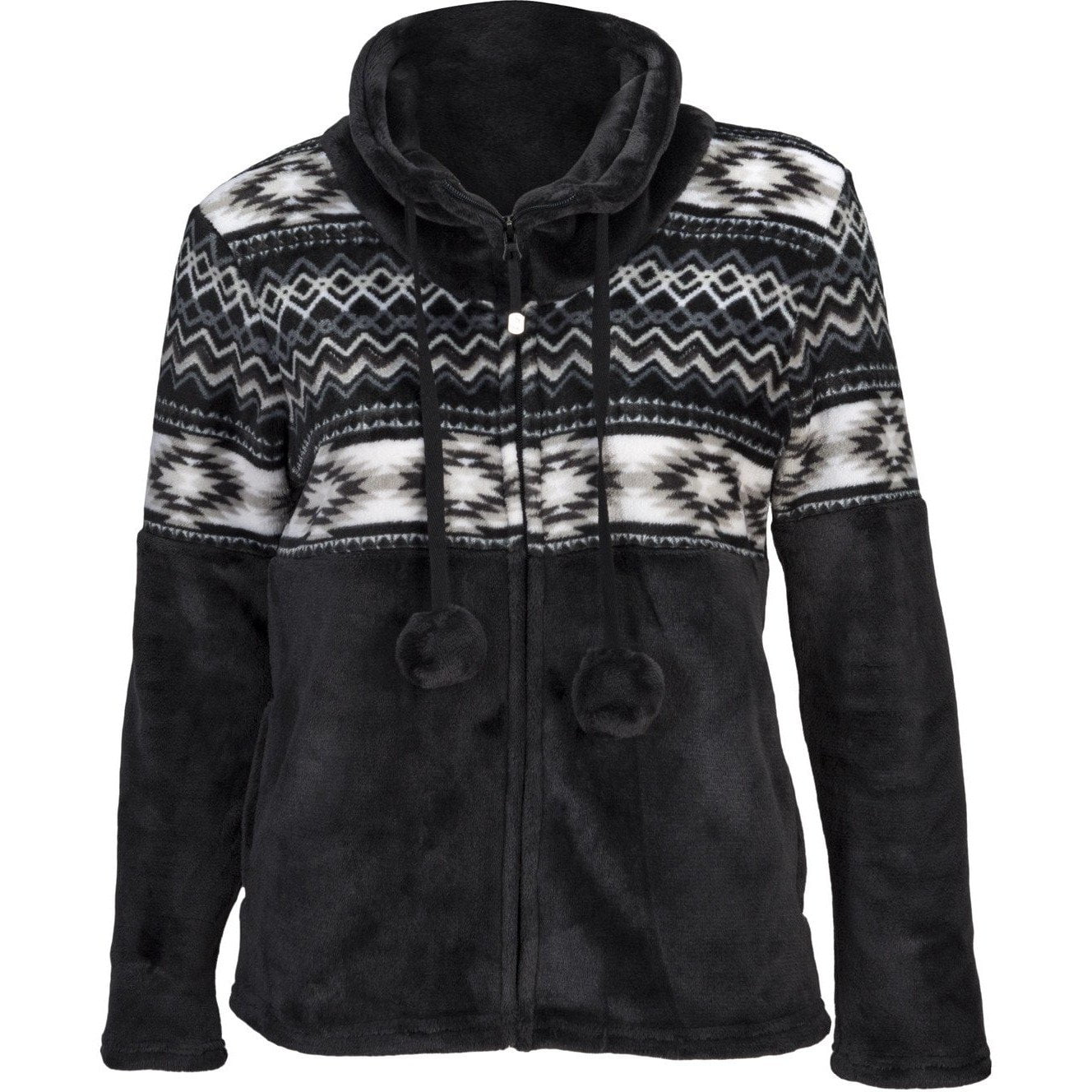 black fleece full zip jacket