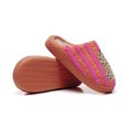 thumbnail image 6 of Domzle Embroidered Womens Mens Slippers Puffy Soft Comfortable Non Slip Slides Winter Indoor Flat Warm House Slippers Orange Wide-7.5, 6 of 7