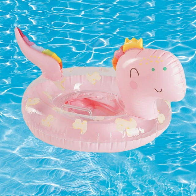 Flotador de natación Cola inflable dibujos animados Asiento de barco rosado