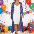 thumbnail image 2 of XIAONU Women's Sequin Long Sleeve Open Cardigan Full Length Slim Fit Evening Party Coat, 2 of 5