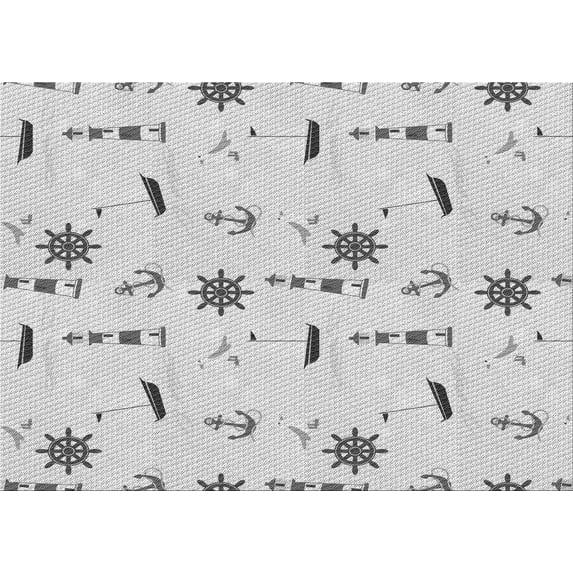 Ahgly Company Indoor Rectangle Patterned Platinum Gray Area Rugs, 2' x 4'