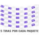 thumbnail image 1 of Papel Picado Religioso | Guirnaldas | Enramado | 5 tiras de 5 metros | diseño de semana santa blanco y morado con colores vibrantes | decoración de plastico picado, 1 of 6