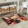 thumbnail image 6 of Non Slip Door Mat, Vintage Red Flower Chihuahua Fast Drying Bath Tub Mats, Absorbent Bathroom Rugs Entrance Welcome Mat, Bath MatS for Tub, Floor, Home, Kitchen, Hotel,16x24in, 6 of 7