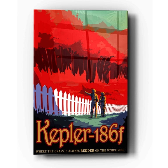 Epic Graffiti Visions of the Future: Kepler-186f Acrylic Wall Art, 20" x 28"