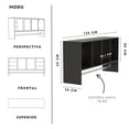 thumbnail image 3 of Clóset compacto organizador de pared flotante multifuncional color negro Moru 120x30x60, 3 of 8