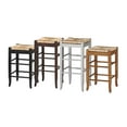 thumbnail image 4 of Boraam Square Rush 24in. Backless Wood Counter Stool, Black Finish, 4 of 10