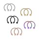 thumbnail image 2 of 10 Piezas 16G 316L de Acero Inoxidable de Septum Ball Hoop - estilo 5, 10 mm Sunnimix Joyas para piercings corporales, 2 of 3