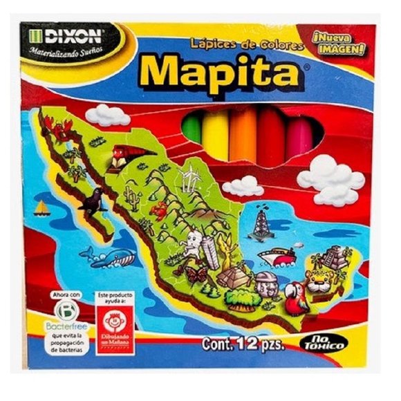 Estuche de Colores Dixon 12 Lápices Cortos