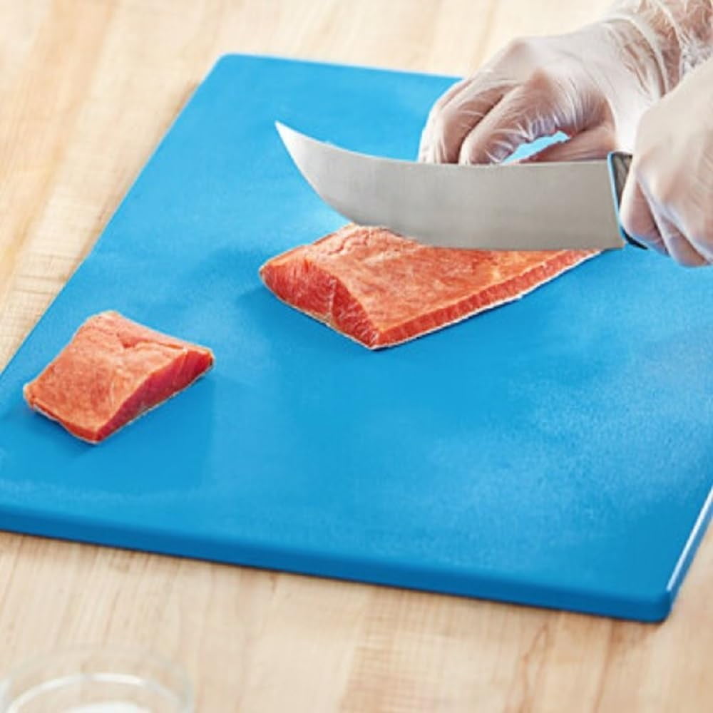 TrueCraftware- 20" X 15" X 1/2” Plastic Cutting Board for Kitchen Blue Color- Plastic Commercial Chopping Board Anti Slip Surface Chopping Food Cutting Mat for Meat Vegetables