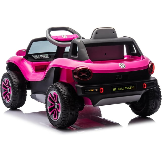 OUYAWEI Electric Car-12V Ride-On Toy w/Parent Remote Control | LED Lights, Bluetooth & MP3 Player for Boys and Girls,Pink