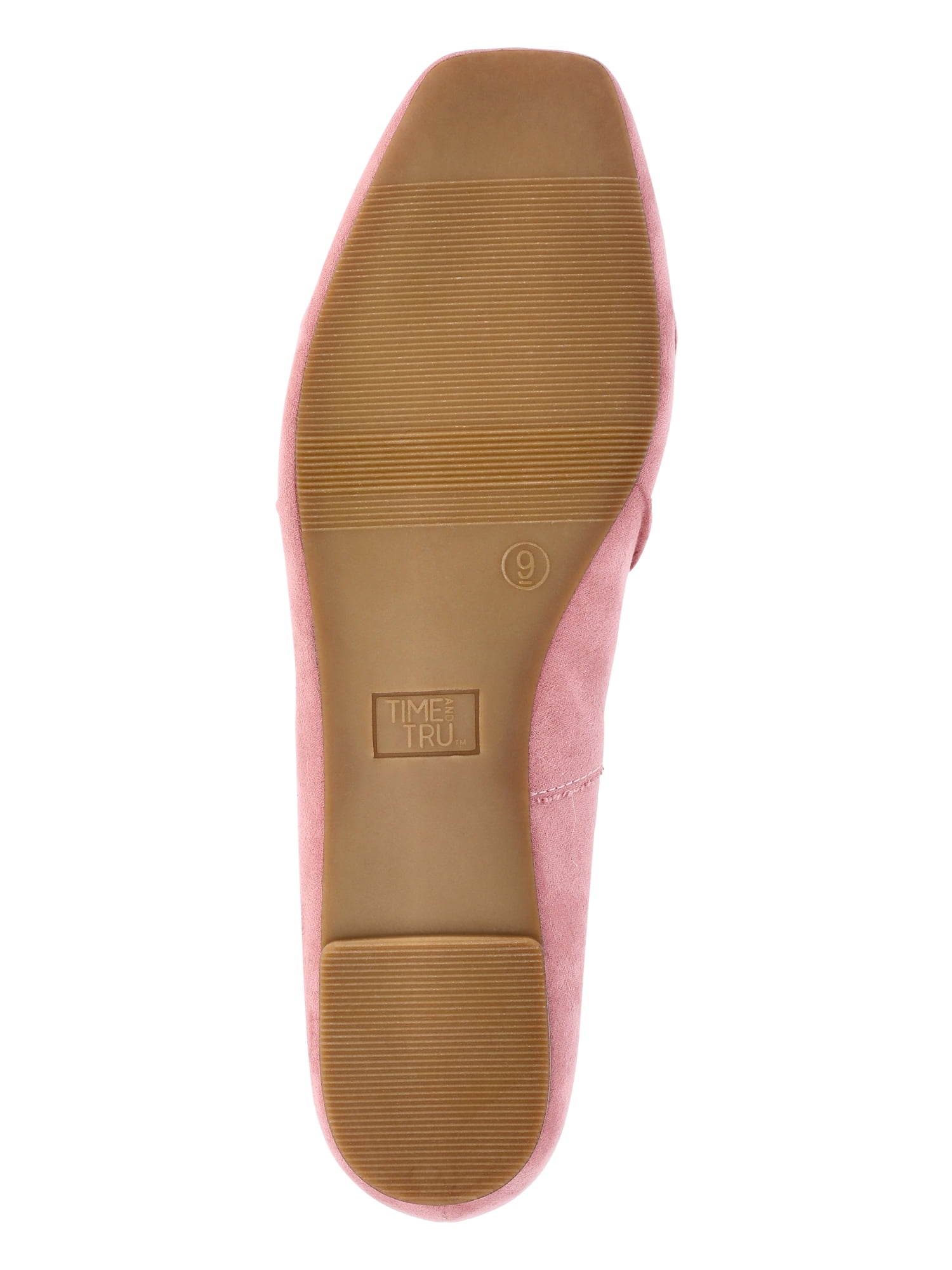 Time and Tru Women's Pleated Ballet Flats