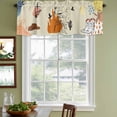 thumbnail image 4 of 2 Pack Valances for Windows, Western Cowboys Window Valances for Living Room/Bedroom/Bathroom, Vintage Boho Abstract Cactus Offwhite Light Filtering Kitchen Curtain Valance 60"W x18" L, 4 of 9