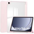 thumbnail image 1 of yeacher Samsung Galaxy Tab A9/A9 Plus 8.7/11-Inch Transparent Tri-Fold Case with Pen Holder & Auto Wake/Sleep Function - Pink, 1 of 6
