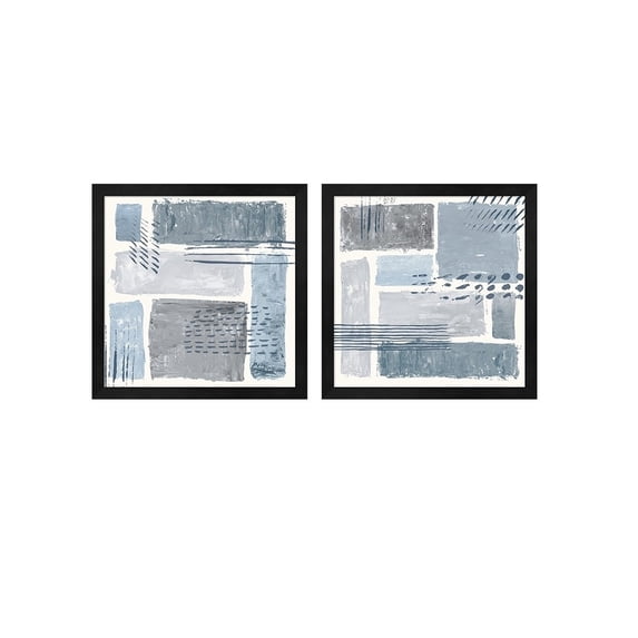Metaverse Sarah Adams 'Between the Lines' Framed Art (Set of 2)